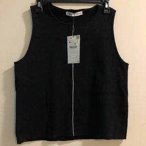 Zara knit black tank | size XL